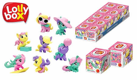 Карамель LOLLY BOX ПОНИ на палочке с игрушкой в коробочке, 11,4г